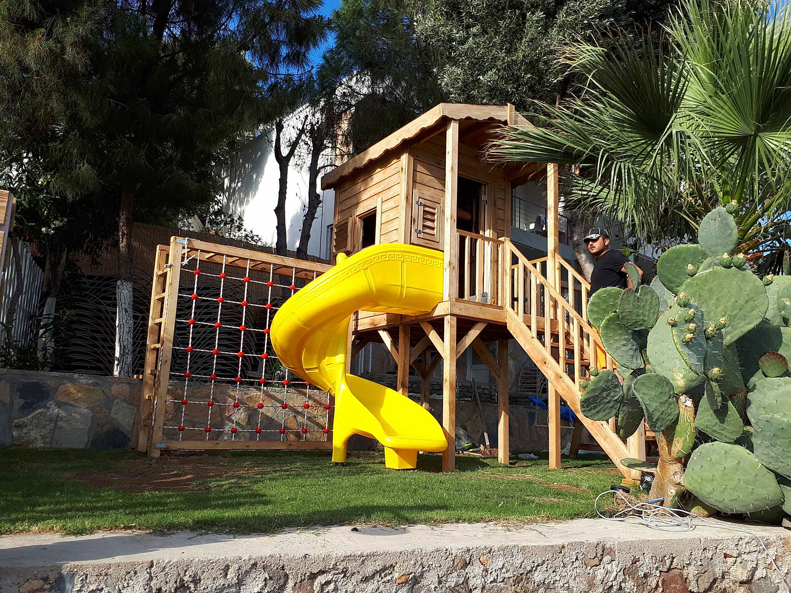 ÇOCUK OYUN EVİ AĞAÇ EV AHŞAP ÇOCUK PARKI BUNGALOV