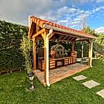 kiosk, Ahşap satış büfesi ,ahşap mutfak, bahçe mutfağı, kamelya , çardak